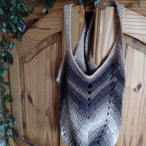 Taupe,grape and cream Beach Bag/Market Bag Tote.